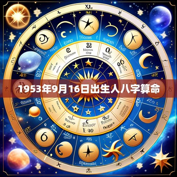 1953年9月16日出生人八字算命