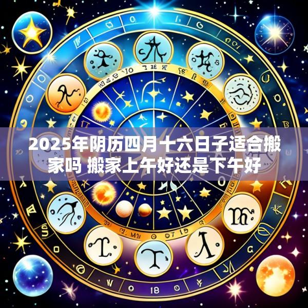 2025年阴历四月十六日子适合搬家吗 搬家上午好还是下午好