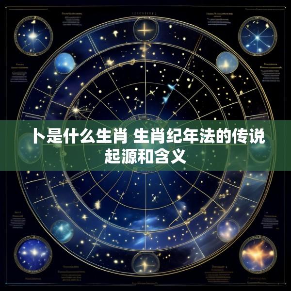 卜是什么生肖 生肖纪年法的传说起源和含义