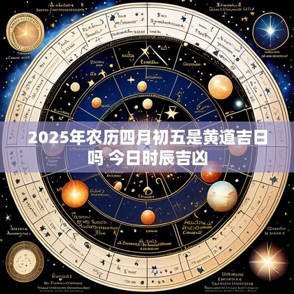 2025年农历四月初五是黄道吉日吗 今日时辰吉凶