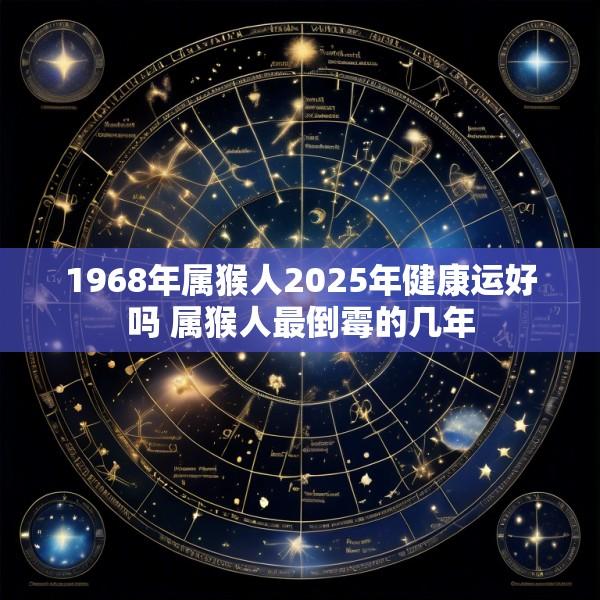 1968年属猴人2025年健康运好吗 属猴人最倒霉的几年