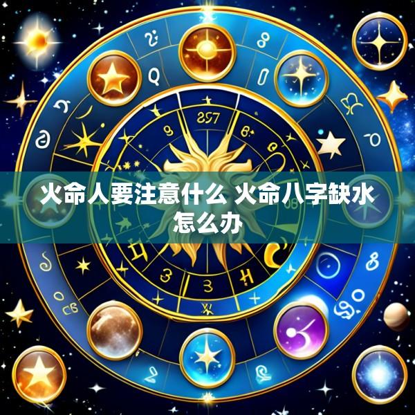 火命人要注意什么 火命八字缺水怎么办