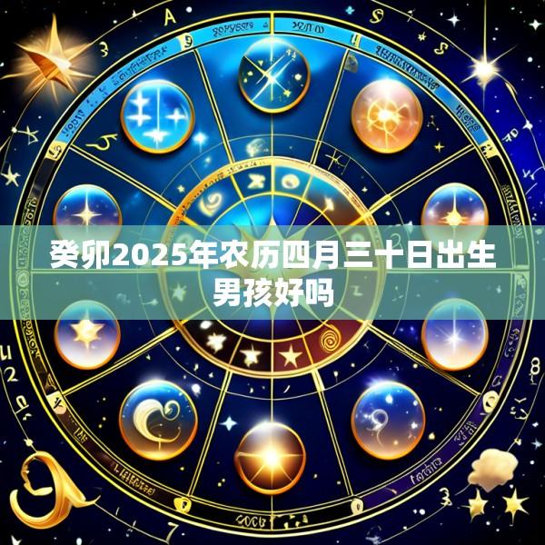 癸卯2025年农历四月三十日出生男孩好吗