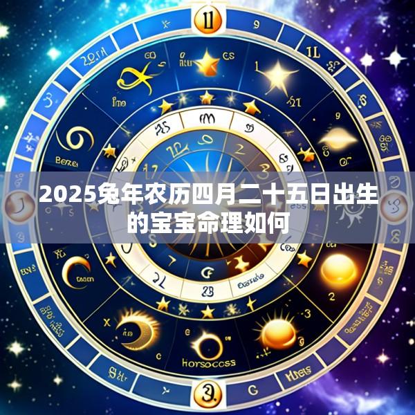 2025兔年农历四月二十五日出生的宝宝命理如何