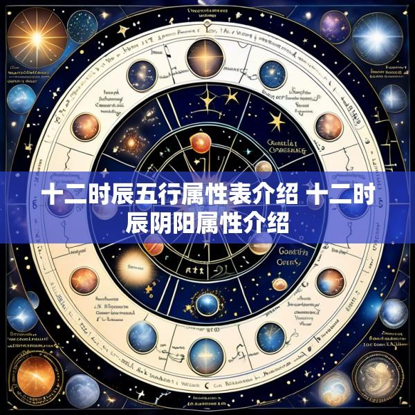 十二时辰五行属性表介绍 十二时辰阴阳属性介绍