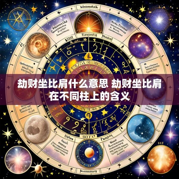 劫财坐比肩什么意思 劫财坐比肩在不同柱上的含义