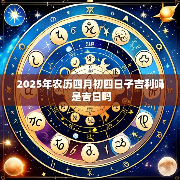 2025年农历四月初四日子吉利吗 是吉日吗