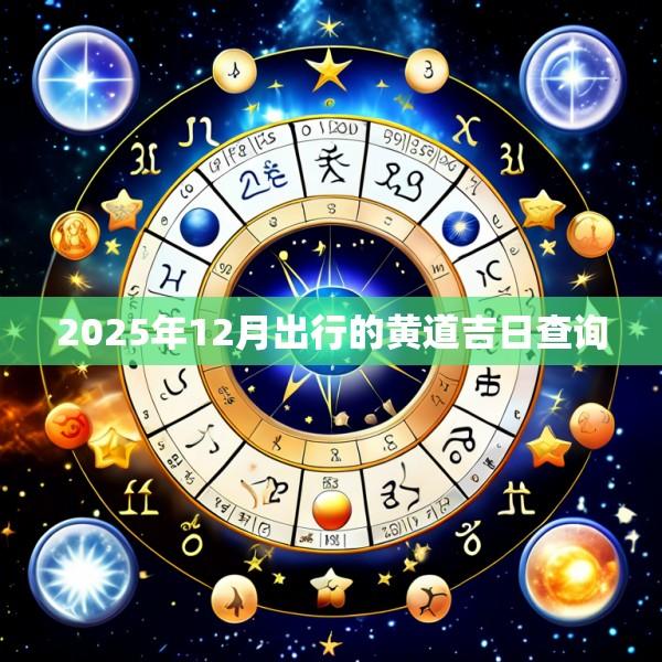 2025年12月出行的黄道吉日查询