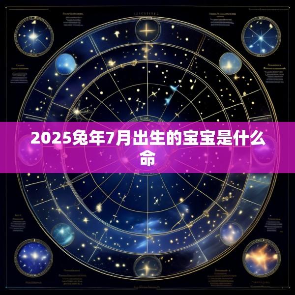 2025兔年7月出生的宝宝是什么命