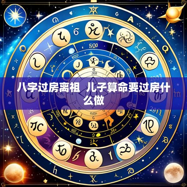 八字过房离祖  儿子算命要过房什么做