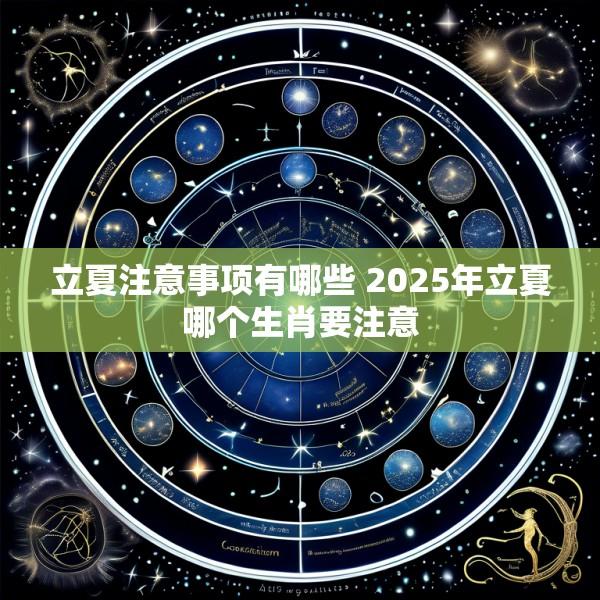 立夏注意事项有哪些 2025年立夏哪个生肖要注意