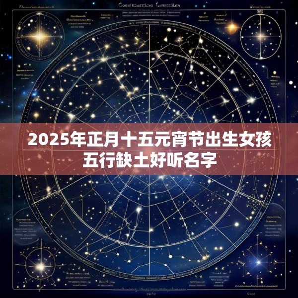2025年正月十五元宵节出生女孩五行缺土好听名字