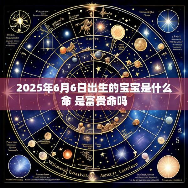 2025年6月6日出生的宝宝是什么命 是富贵命吗