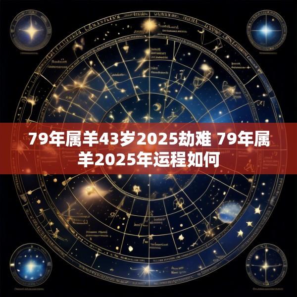 79年属羊43岁2025劫难 79年属羊2025年运程如何