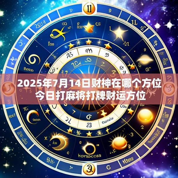 2025年7月14日财神在哪个方位 今日打麻将打牌财运方位