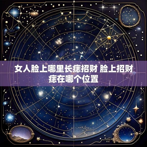 女人脸上哪里长痣招财 脸上招财痣在哪个位置