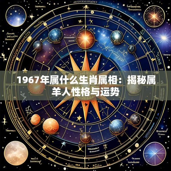1967年属什么生肖属相：揭秘属羊人性格与运势