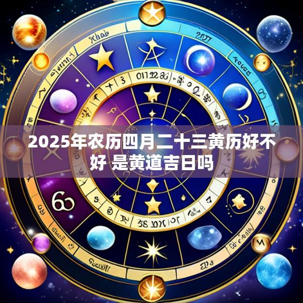 2025年农历四月二十三黄历好不好 是黄道吉日吗