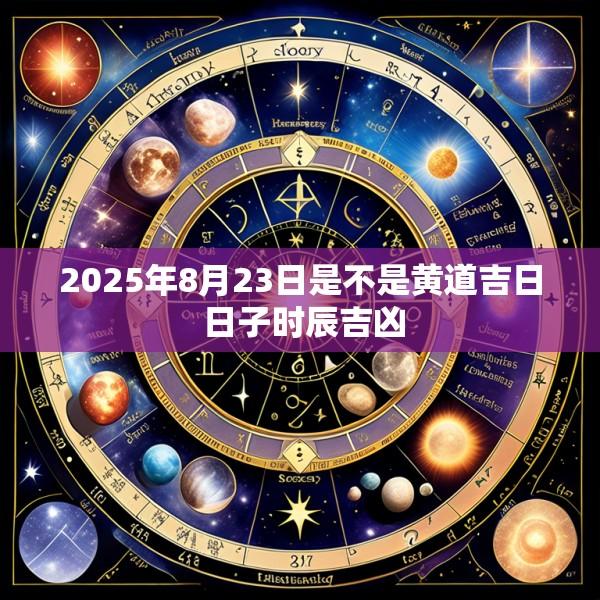 2025年8月23日是不是黄道吉日 日子时辰吉凶