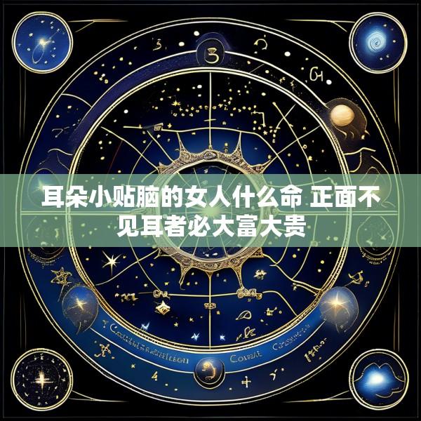 耳朵小贴脑的女人什么命 正面不见耳者必大富大贵