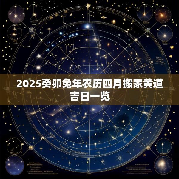 2025癸卯兔年农历四月搬家黄道吉日一览