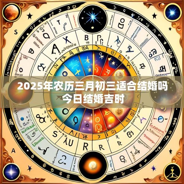 2025年农历三月初三适合结婚吗 今日结婚吉时