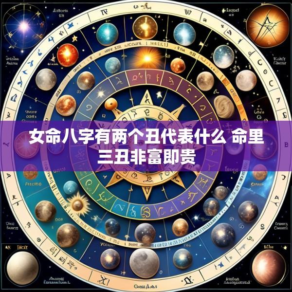 女命八字有两个丑代表什么 命里三丑非富即贵