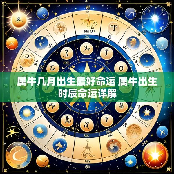 属牛几月出生最好命运 属牛出生时辰命运详解