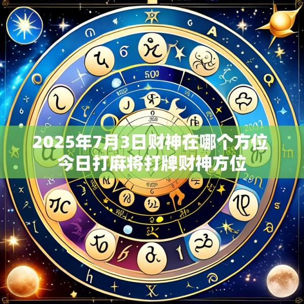 2025年7月3日财神在哪个方位 今日打麻将打牌财神方位