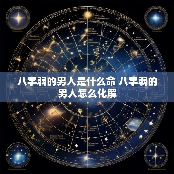 八字弱的男人是什么命 八字弱的男人怎么化解
