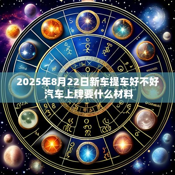 2025年8月22日新车提车好不好 汽车上牌要什么材料