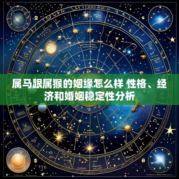 属马跟属猴的姻缘怎么样 性格、经济和婚姻稳定性分析