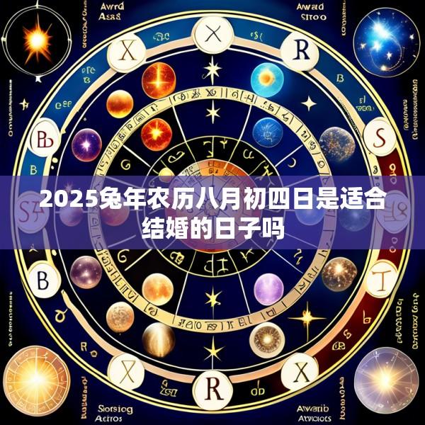 2025兔年农历八月初四日是适合结婚的日子吗
