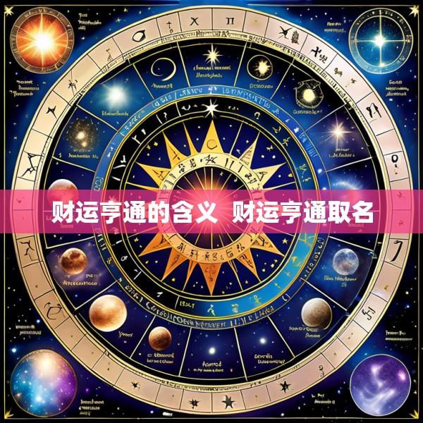 财运亨通的含义  财运亨通取名
