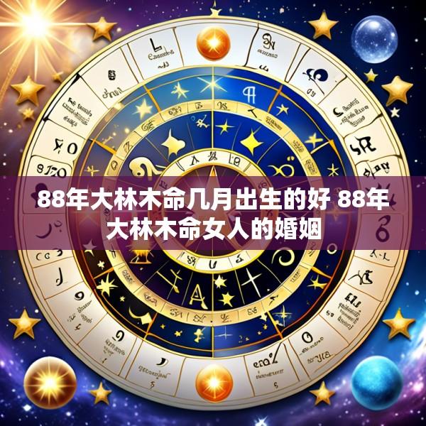 88年大林木命几月出生的好 88年大林木命女人的婚姻
