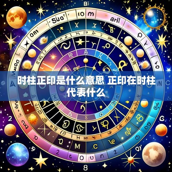 时柱正印是什么意思 正印在时柱代表什么