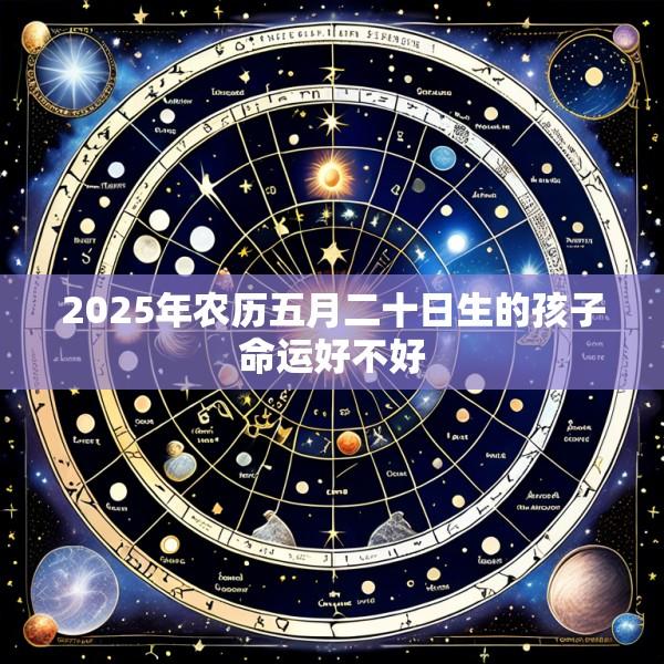 2025年农历五月二十日生的孩子命运好不好