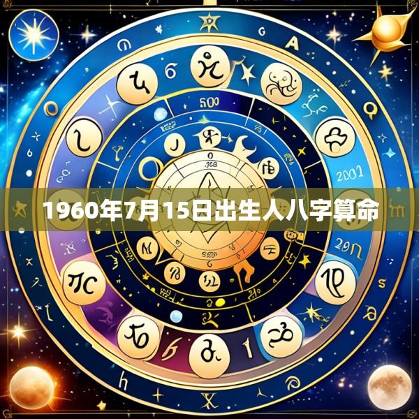 1960年7月15日出生人八字算命