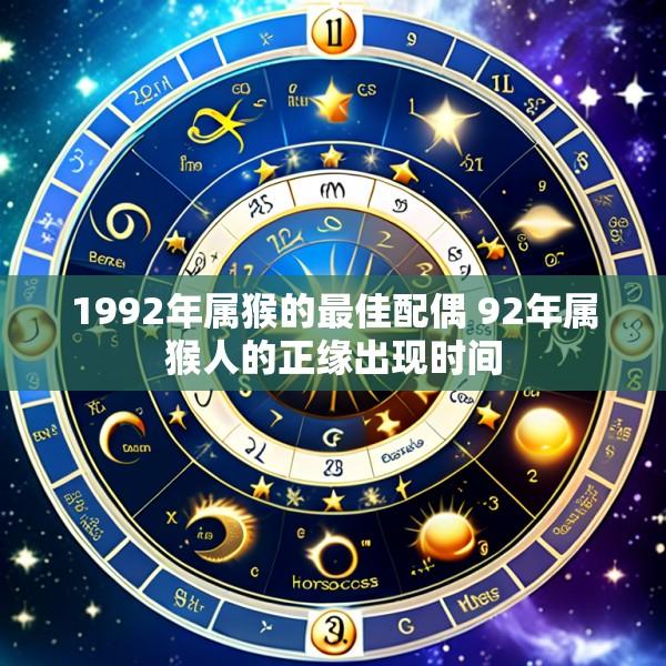 1992年属猴的最佳配偶 92年属猴人的正缘出现时间