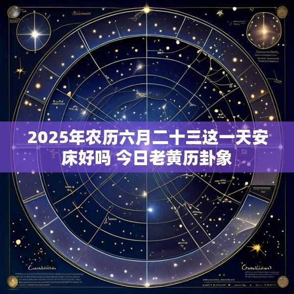 2025年农历六月二十三这一天安床好吗 今日老黄历卦象