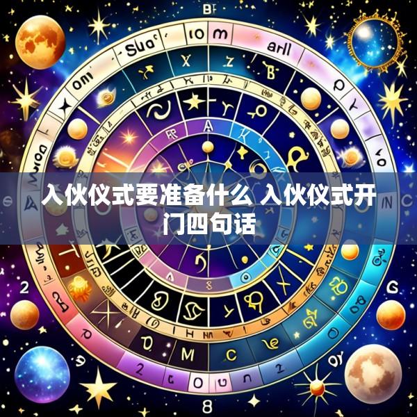 入伙仪式要准备什么 入伙仪式开门四句话