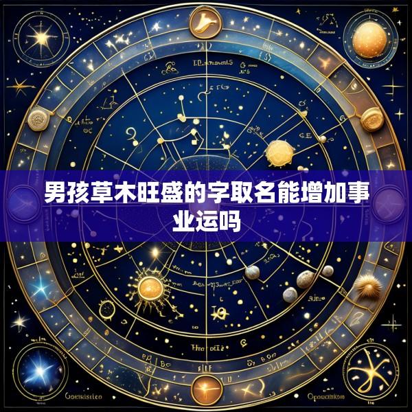 男孩草木旺盛的字取名能增加事业运吗