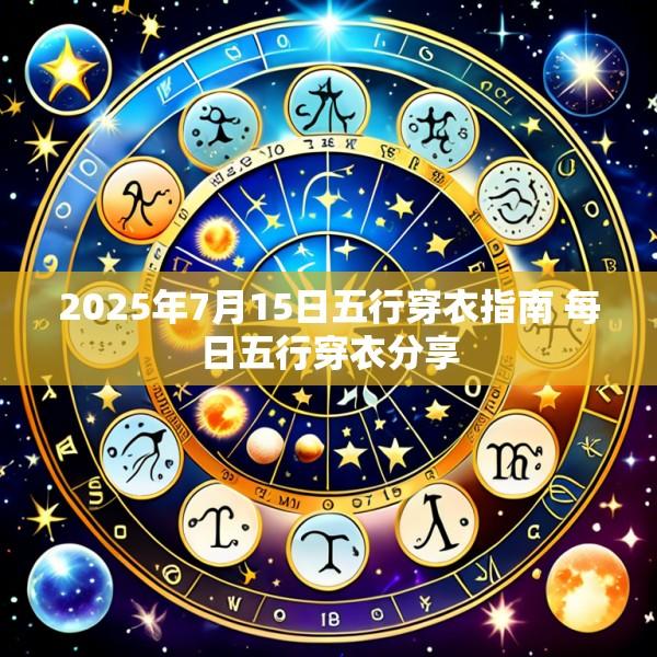 2025年7月15日五行穿衣指南 每日五行穿衣分享