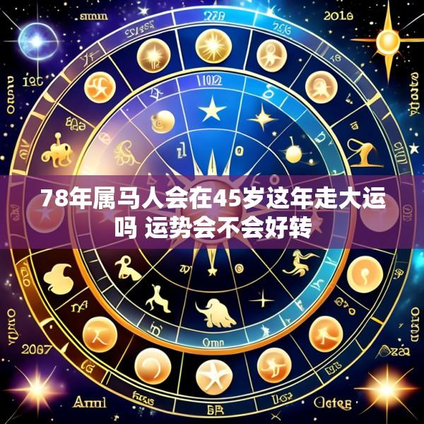 78年属马人会在45岁这年走大运吗 运势会不会好转
