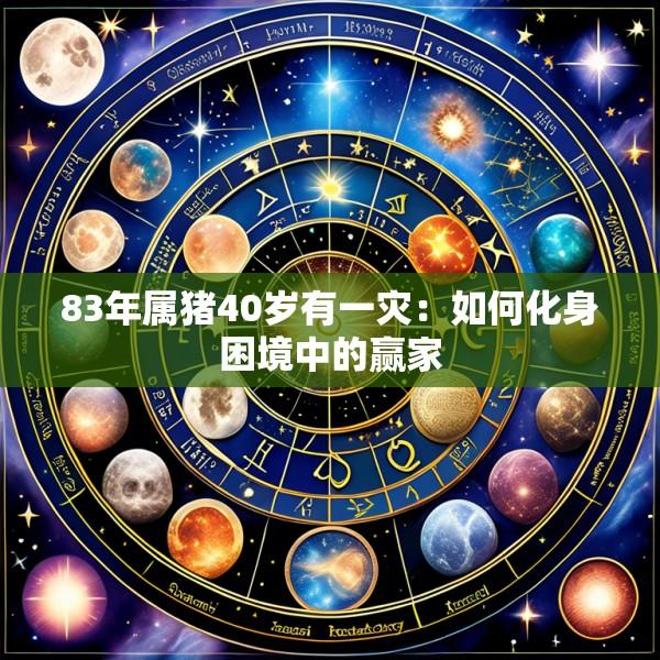 83年属猪40岁有一灾：如何化身困境中的赢家