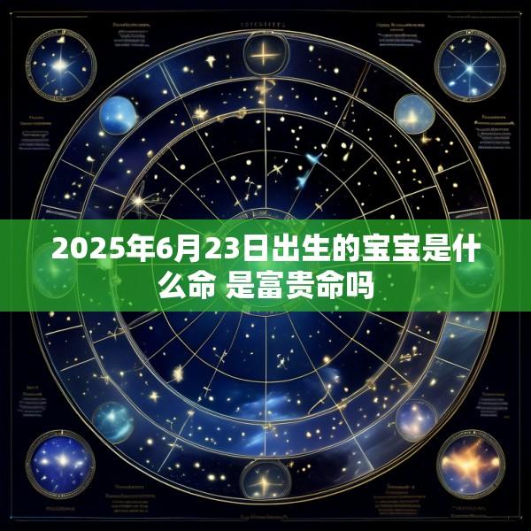 2025年6月23日出生的宝宝是什么命 是富贵命吗