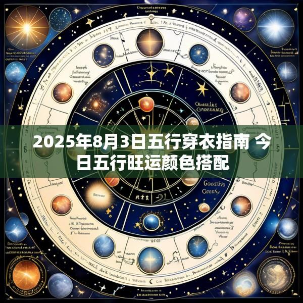 2025年8月3日五行穿衣指南 今日五行旺运颜色搭配
