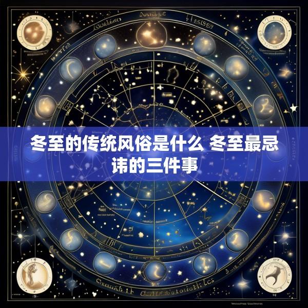 冬至的传统风俗是什么 冬至最忌讳的三件事