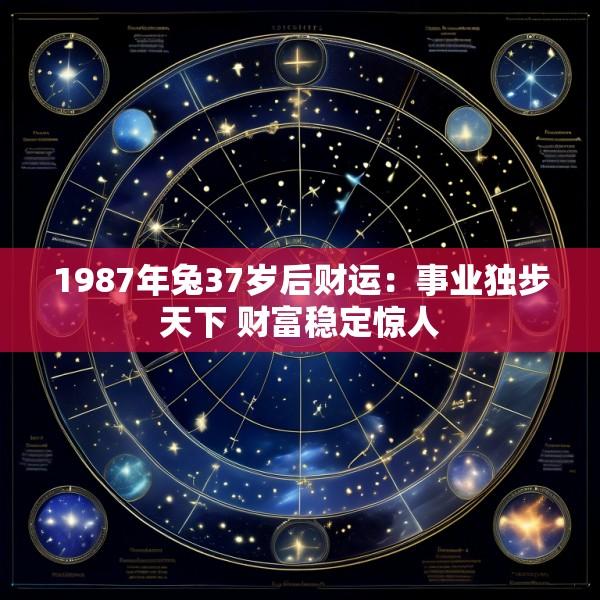 1987年兔37岁后财运：事业独步天下 财富稳定惊人