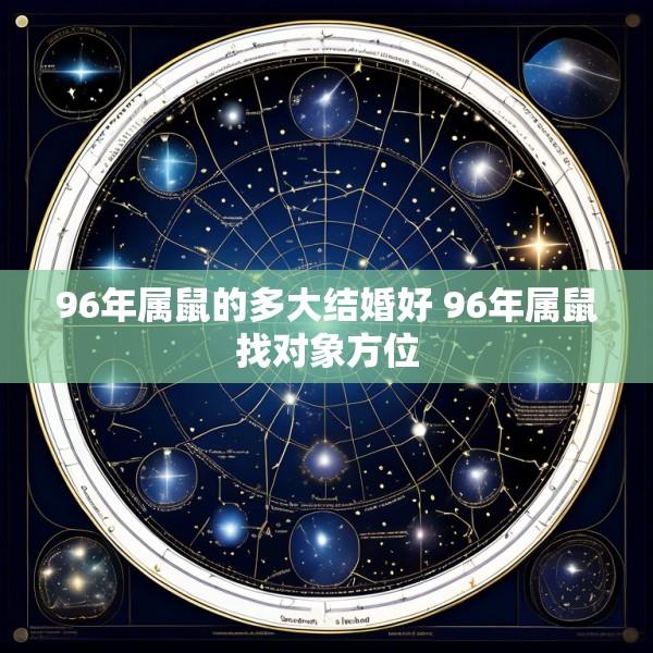 96年属鼠的多大结婚好 96年属鼠找对象方位